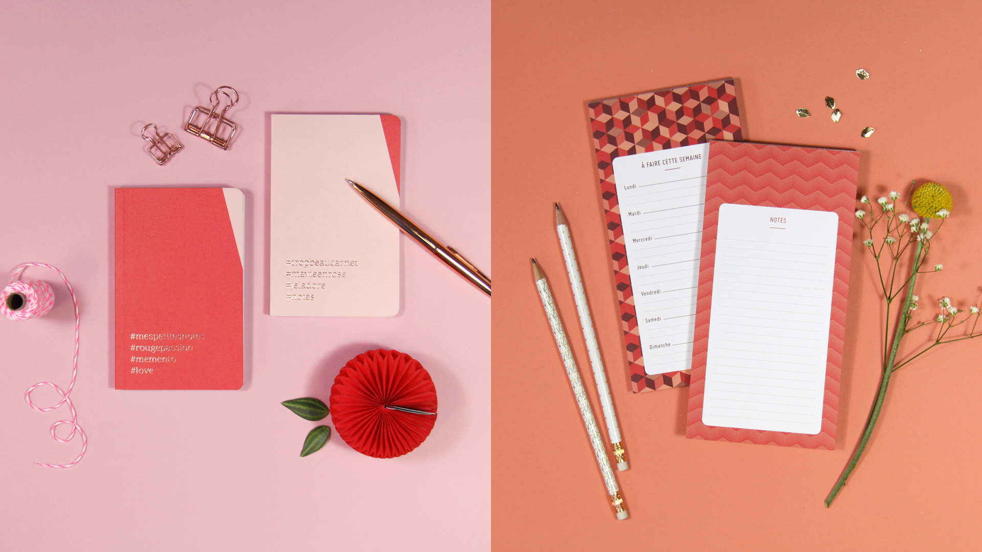 photo de produits, carnets et blocs papiers by DGGD