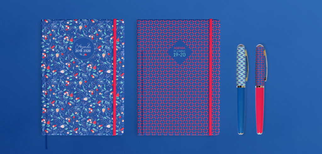 agendas Chelsea et stylos Oberthur